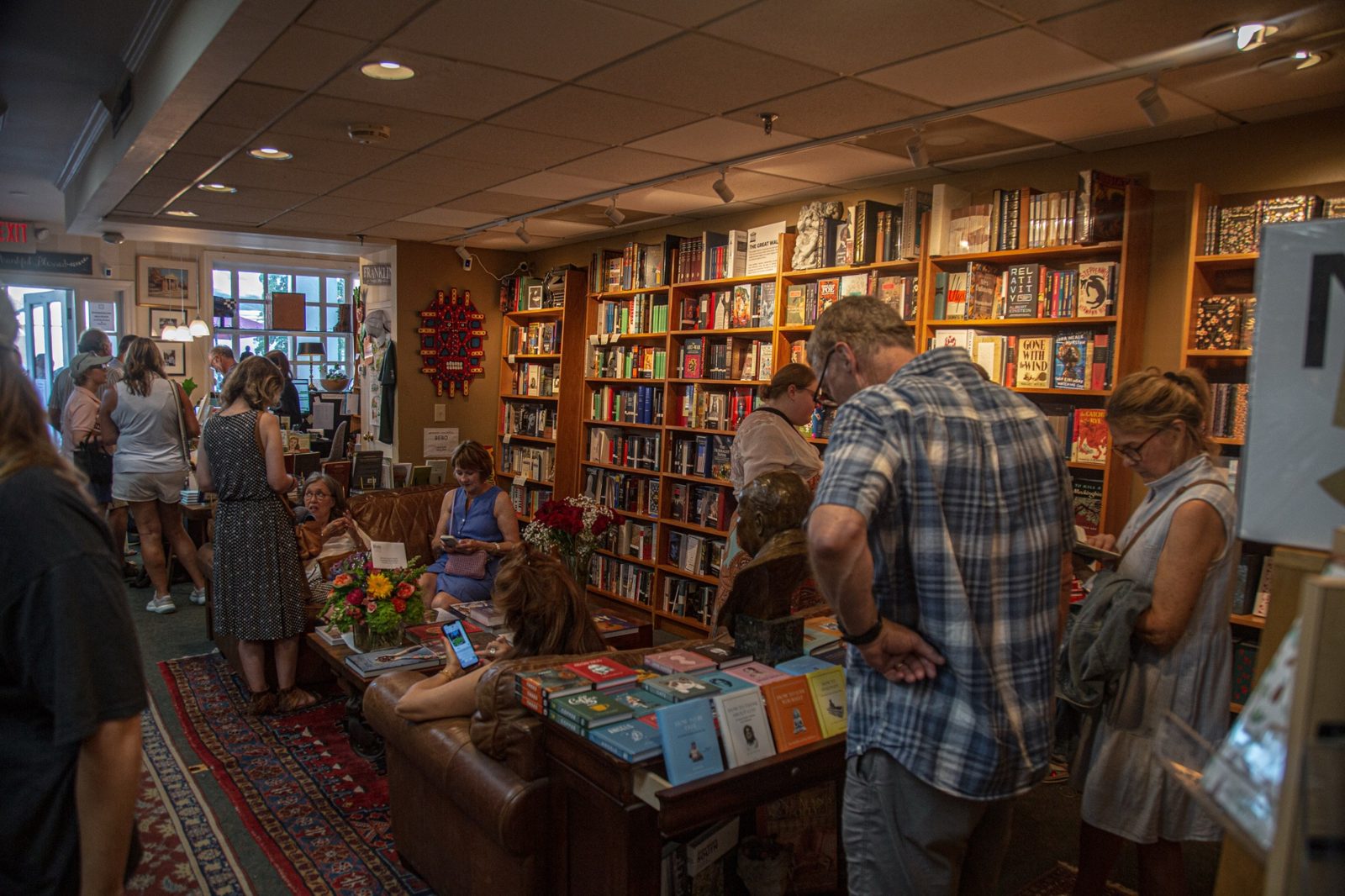 Customers browsing on a busy afternoon