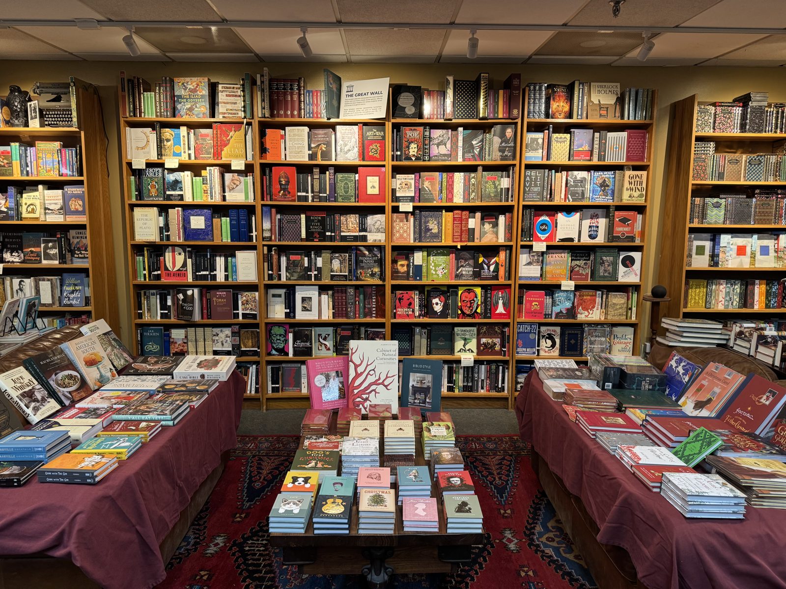 The new releases tables at Landmark Booksellers